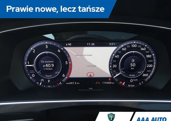 Volkswagen Tiguan cena 95000 przebieg: 115242, rok produkcji 2017 z Skała małe 326